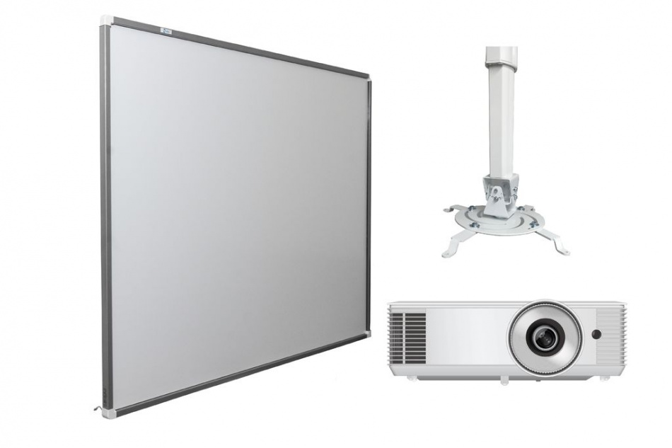 Интерактивная доска Exell EWB7740 с короткофокусным проектором Exell EXD102STW и креплением Digis DSM-14kw