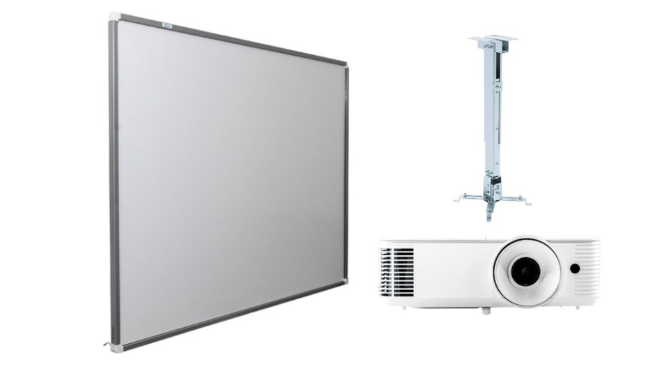 Интерактивная доска Exell EWB7740 с проектором EXD101W и креплением DSM-2