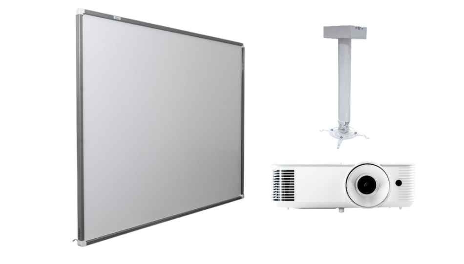 Интерактивная доска Exell EWB7740 с проектором EXD101W и креплением DSM-14Kw