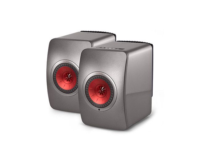 KEF LS50 Wireless Titanium Grey/ Red