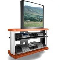 Soundations Bass Line AV cherry/silver MDF shelves