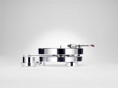 Стол винилового проигрывателя Transrotor MAX с подготовкой под тонарм 12 дюймов, с прижимным диском и стандартным блоком питания