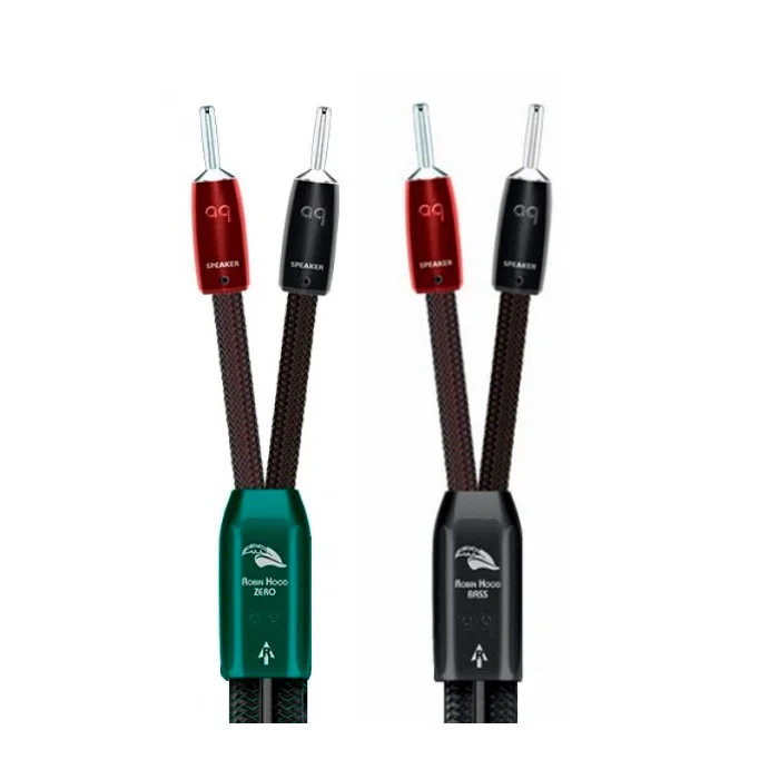 AudioQuest Robin Hood ZERO + Robin Hood BASS BiWire Banana