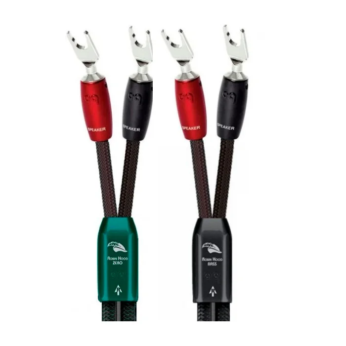 AudioQuest Robin Hood ZERO + Robin Hood BASS BiWire Spade