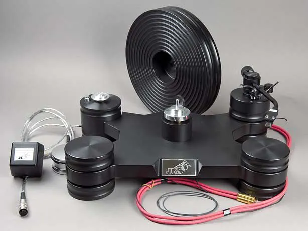 Стол винилового проигрывателя Transrotor DARK STAR с подготовкой под тонарм 9 дюймов, со стандартным блоком питания и прижимным диском