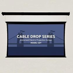 Severtson Screens Cable Drop Tab Tension Electric 16:9 300" Cinema White Severtson Screens Cable Drop Tab Tension Electric 16:9 300" Cinema White